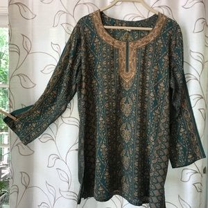 Emerald and Gold Tunic